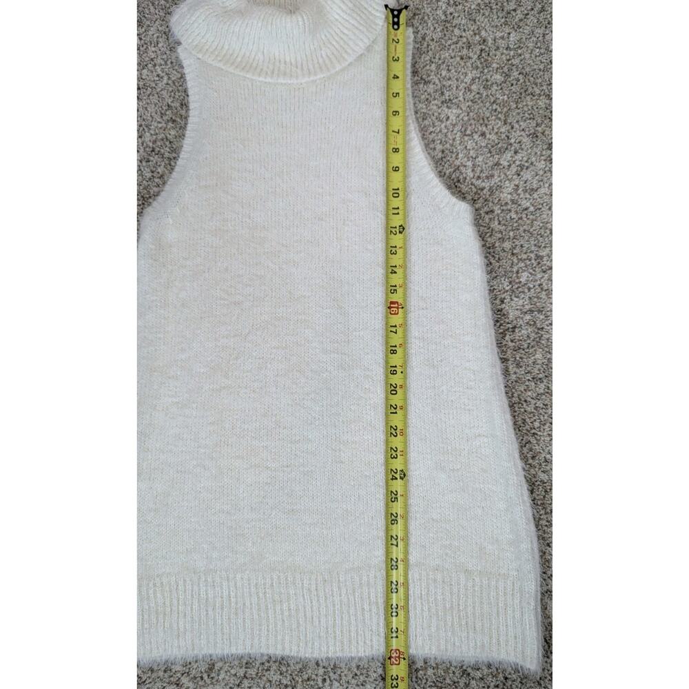 Show Me Your Mumu Sleeveless Fauna Sweater Dress Fuzzy Cream Knit Size Medium - Picture 9 of 13